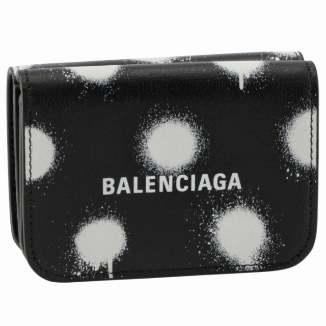 BALENCIAGA 財布 三つ折り ミニ ロゴ キャッシュ ドット | www
