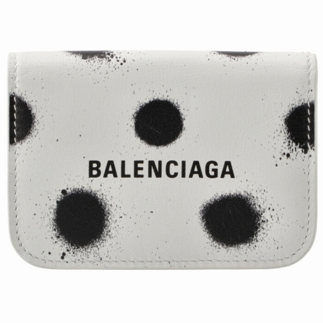 BALENCIAGA 財布 三つ折り ミニ ロゴ キャッシュ ドット | www
