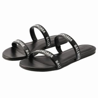 バレンシアガ(Balenciaga)のBALENCIAGA ロゴ フラットサンダル ROUND FLAT (サンダル)