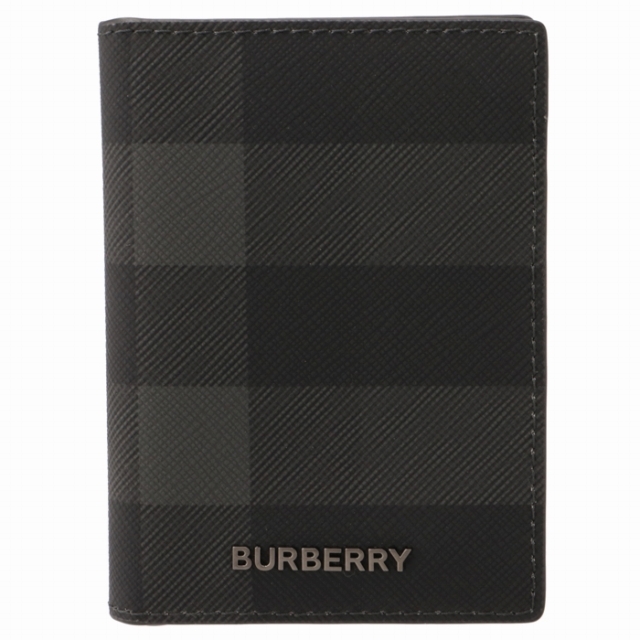 BURBERRY(バーバリー)のBURBERRY メンズ カードケース チャコールチェック 名刺入れ レディースのファッション小物(名刺入れ/定期入れ)の商品写真