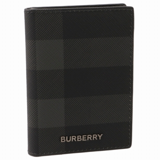 バーバリー(BURBERRY)のBURBERRY メンズ カードケース チャコールチェック 名刺入れ(名刺入れ/定期入れ)