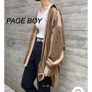 ページボーイ(PAGEBOY)のPAGEBOY ベルベット BIG シャツ(シャツ/ブラウス(長袖/七分))