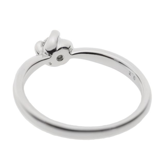 【ラスト1点】花弁でつつまれたダイヤモンドリング K18WG サイズ12号 レディースのアクセサリー(リング(指輪))の商品写真