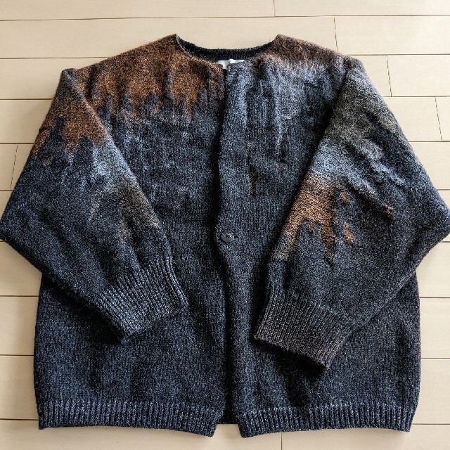 amachi.Rainy Pattern Knit Cardigan メンズのトップス(カーディガン)の商品写真