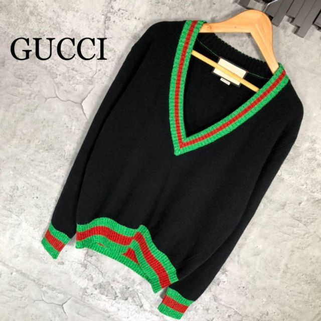 GUCCI』グッチ (M) シェリー Vネックニット セーター 超特価激安 www