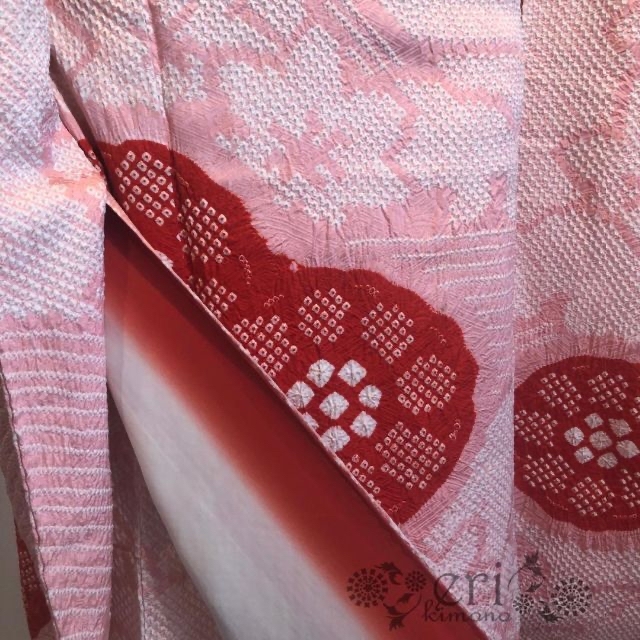 鹿子絞り♡振袖セット】大きめサイズ!背の高い方に♡ピンクと赤 鹿子絞り♡振袖セット】大きめサイズ!背の高い方に♡ピンクと赤