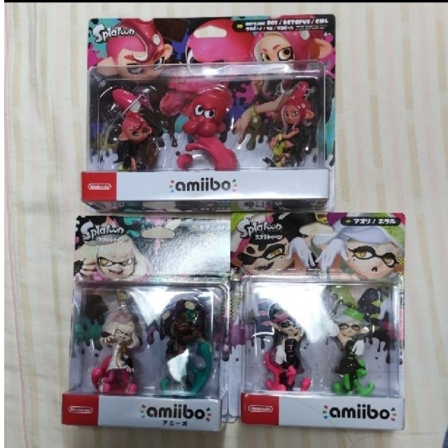 新品】 amiibo スプラトゥーン トリプルセット アオリ ヒメ-