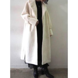 lumier ×yukko MOUTON AND BOA LONG COAT(ムートンコート)