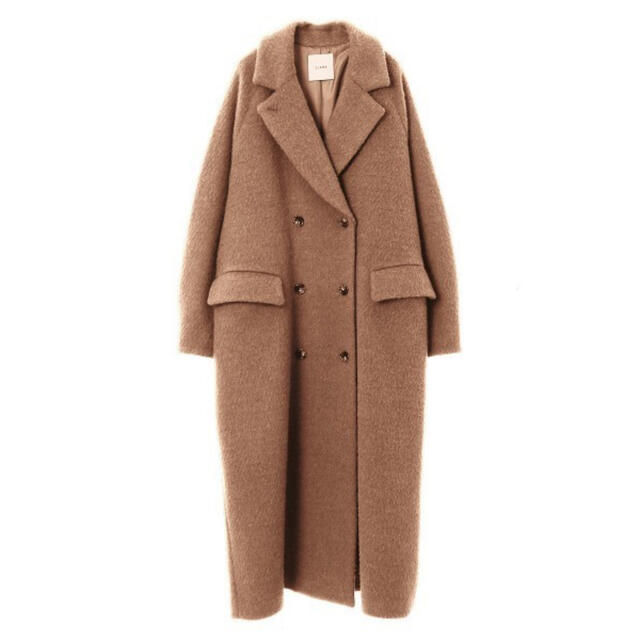 CLANE(クラネ)のclane DOUBLE WOOL LONG COAT キャメル レディースのジャケット/アウター(ロングコート)の商品写真