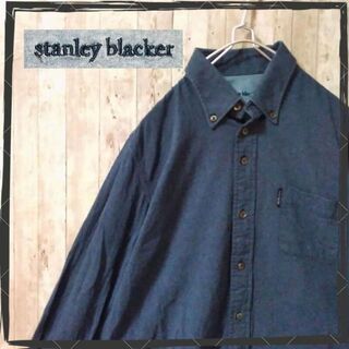 スタンリーブラッカー(STANLEY BLACKER)のstanley blacker インディゴ シャツ L 綿 コットン100(シャツ)