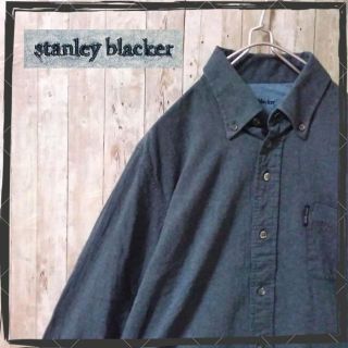 stanley blacker インディゴブラック シャツ L