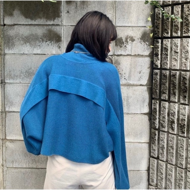 LE CIEL BLEU - 【美品】LE CIEL BLEU Rib Cropped Knit Topsの通販 by