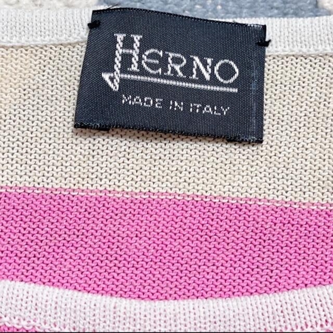 ヘルノ　HERNO ボーダー　Tシャツ　サマーニットのような薄手