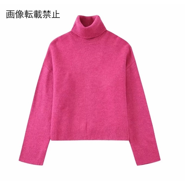 🌕9月新作🎑9150◆pink ピンク タートルネック ニット セーター | フリマアプリ ラクマ