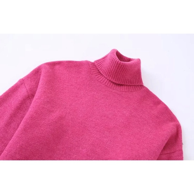 🌕9月新作🎑9150◇pink ピンク タートルネック ニット セーター 🌕9月新作🎑9150◇pink ピンク タートルネック ニット セーター