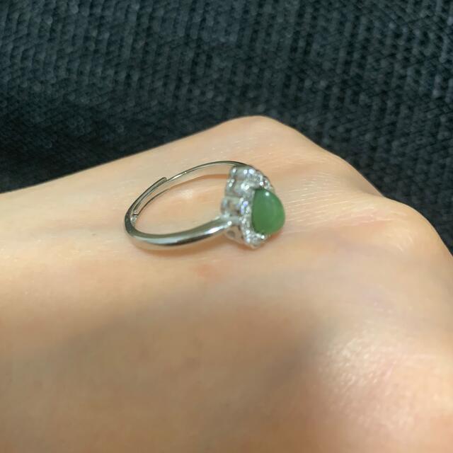 天然無処理　和田玉緑翡翠指輪リング　 レディースのアクセサリー(リング(指輪))の商品写真