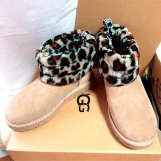 UGG - アグ UGG ムートンブーツ フラッフ ミニ キルテッド レオパード