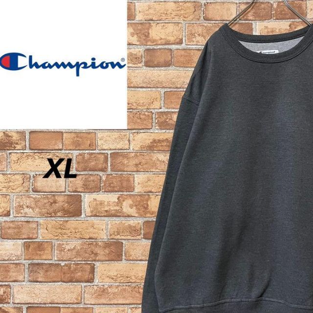 Champion(チャンピオン)のチャンピオン　スウェット　トレーナー　ビッグシルエット　刺繍ロゴ　グレー　XL. メンズのトップス(スウェット)の商品写真