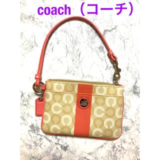 コーチ(COACH)のご機嫌値引き中【新品】【正規品】coach（コーチ）ピンク オプアート柄　ポーチ(ポーチ)