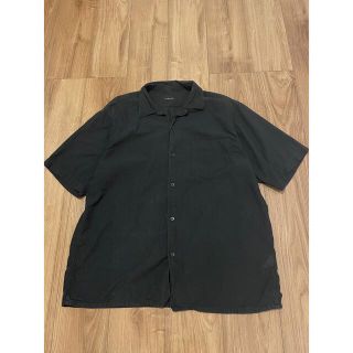 コモリ(COMOLI)のcomoli ベタシャン 黒 半袖オープンカラー(Tシャツ/カットソー(半袖/袖なし))