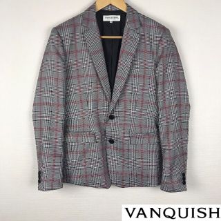ヴァンキッシュ(VANQUISH)の美品 ヴァンキッシュ 長袖テーラードジャケット グレー サイズS(テーラードジャケット)