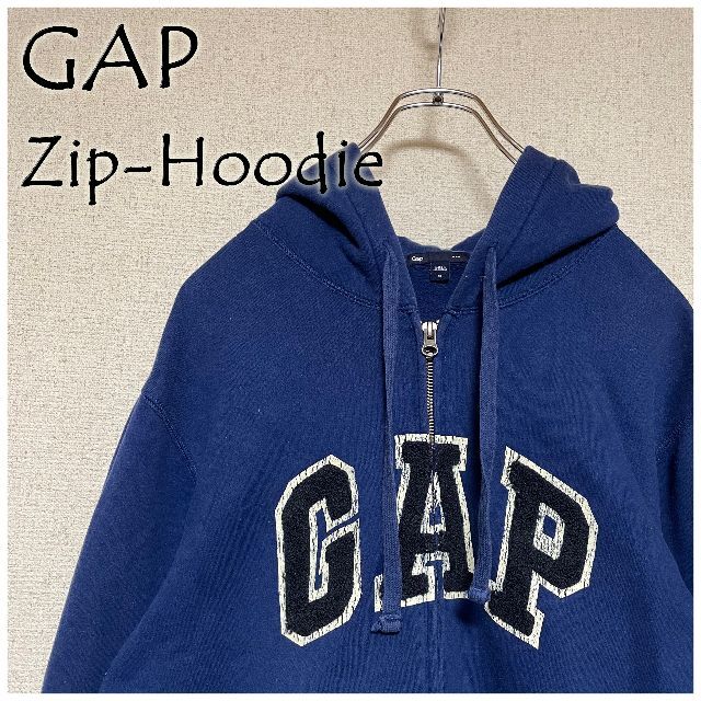 GAP ジップアップパーカー ビッグロゴ ギャップ | フリマアプリ ラクマ