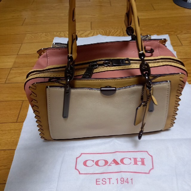 コーチ COACHドリーマーカラーブロック ウィップ ステッチレザー