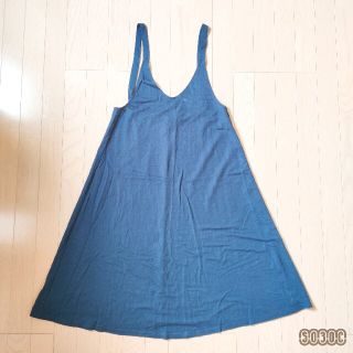 アカチャンホンポ(アカチャンホンポ)のマタニティー　キャミソール　ワンピース　出産　春夏　中古　ブルー　授乳服(マタニティワンピース)