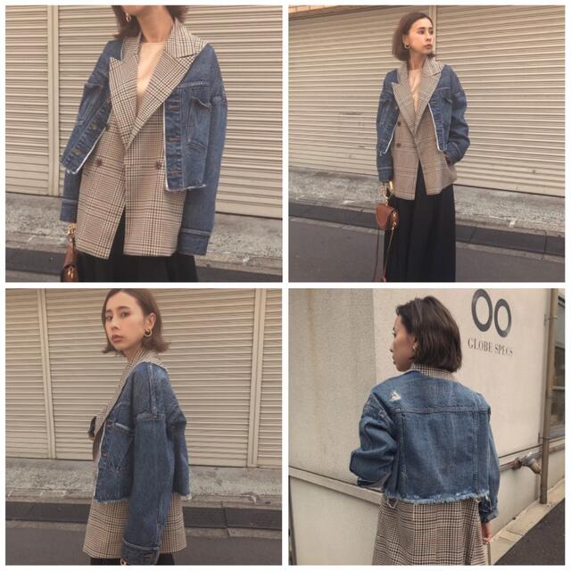 ヤードジャ Ameri VINTAGE - amerivintage VEST LAYERED DENIM JKの