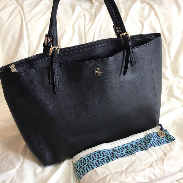 TORY BURCH トリーバーチ トートバッグ レザー 大容量 A4 ブラック-