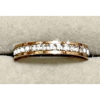 最高品質 ピンクゴールドリング ダイヤモンド　指輪　K18コーティング(リング(指輪))