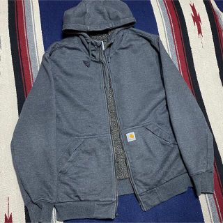 00s Carhartt カーハート フルジップ パーカー 刺繍ロゴ ゆるだぼ