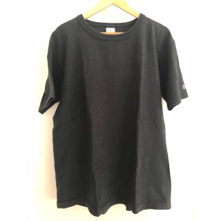 チャンピオン(Champion)のchampion チャンピオン 黒 T-shirt Tシャツ 袖ワッペン US産(Tシャツ/カットソー(半袖/袖なし))