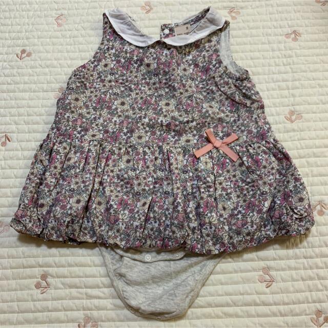 petit main(プティマイン)の【美品】 プティマイン ワンピース ロンパース 80 キッズ/ベビー/マタニティのベビー服(~85cm)(ロンパース)の商品写真