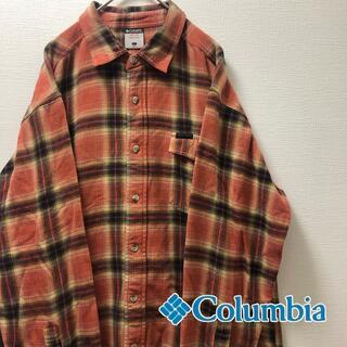 コロンビア(Columbia)のコロンビア　Columbia　オレンジチェックシャツ(シャツ)