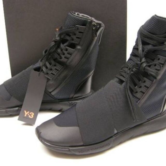 US7.5(男性25.5cm)新品◆Y-3 QASA BOOTスニーカー黒メンズ