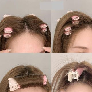 前髪カーラー ロールアップクリップ 2個セット 韓国 マジックカーラー