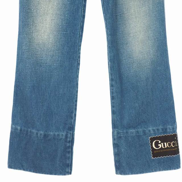 Gucci(グッチ)のグッチ GUCCI 20SS ラベル付き ウォッシュドデニム フレアパンツ メンズのパンツ(スラックス)の商品写真