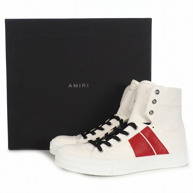 AMIRI(アミリ)のアミリ AMIRI キャンバス ハイカット スニーカー 41 ホワイト 白  メンズの靴/シューズ(スニーカー)の商品写真