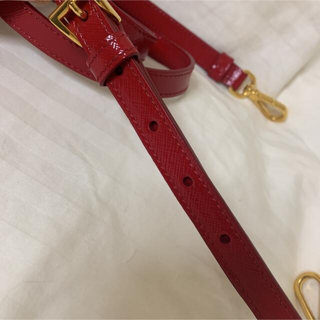 正規品 未使用 プラダ ショルダー ストラップ バッグ 赤 【AA11024】-