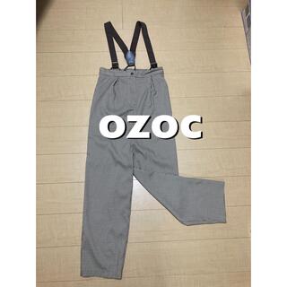 オゾック(OZOC)のオゾック　OZOC サスペンダー付き　ハイウエストチェックパンツ(カジュアルパンツ)