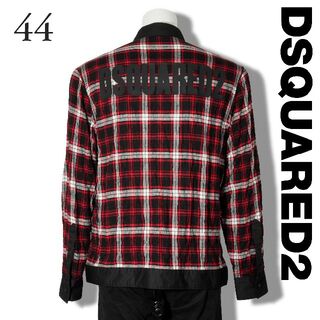 ディースクエアード(DSQUARED2)の新品 Dsquared2 バッグロゴ チェックシャツ 44(シャツ)