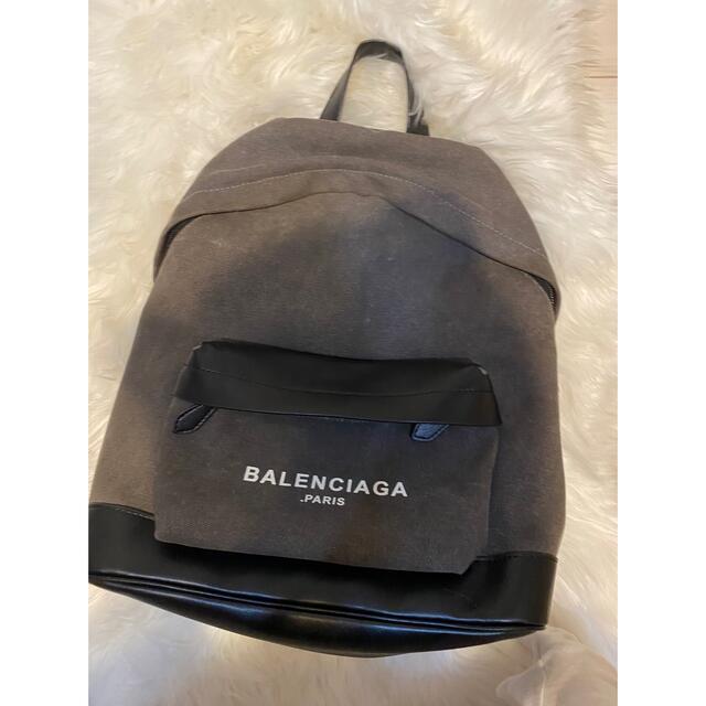 美品】BALENCIAGA バレンシアガ キャンバス レザーバッグパック-