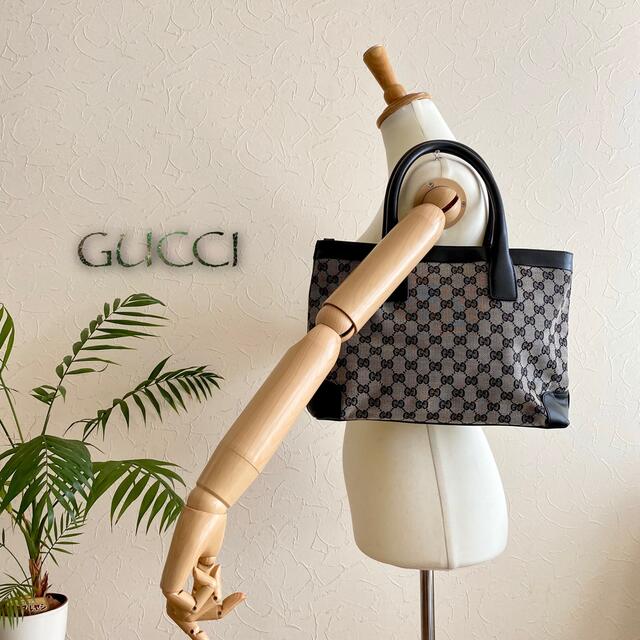 Gucci(グッチ)の超美品 正規品 GUCCI グッチ GG柄 レザーハンドバッグ レディースのバッグ(トートバッグ)の商品写真