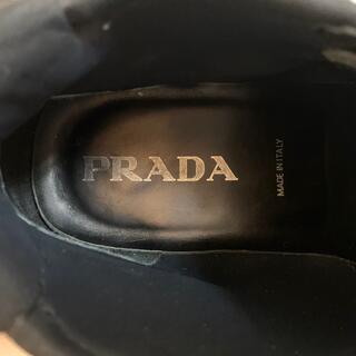 PRADA プラダ イタリア製 スクエアフォルム レザーチャッカブーツ ブラック