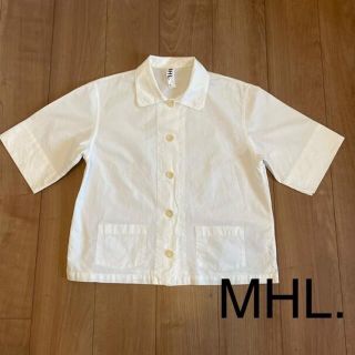 マーガレットハウエル(MARGARET HOWELL)のMHL.エムエイチエル☆半袖白シャツ　半袖ホワイトシャツ(Tシャツ(半袖/袖なし))