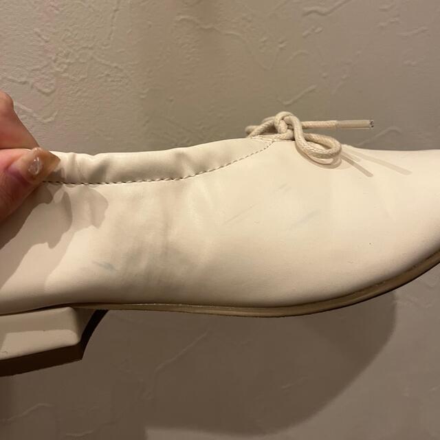 one after another NICE CLAUP(ワンアフターアナザーナイスクラップ)のWhite gathered ballet shoes♡ レディースの靴/シューズ(バレエシューズ)の商品写真