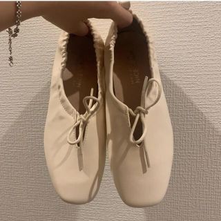 ワンアフターアナザーナイスクラップ(one after another NICE CLAUP)のWhite gathered ballet shoes♡(バレエシューズ)