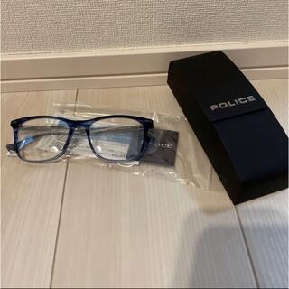 POLICE ポリス　メガネ ブルー 眼鏡　プラスチックフレーム(サングラス/メガネ)