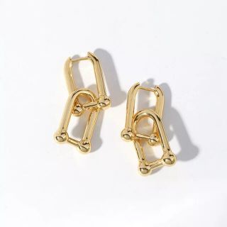 PI002 gold chain  pierce S925coating (ピアス)